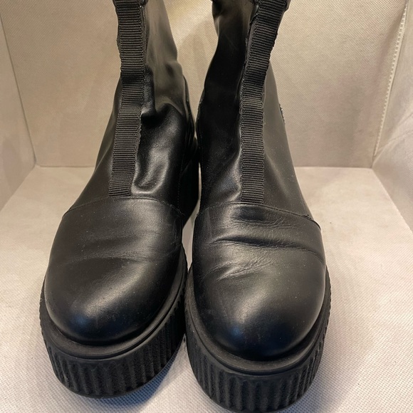 Karl Lagerfeld Leather Platform Fashion Boots - Picture 2 of 6